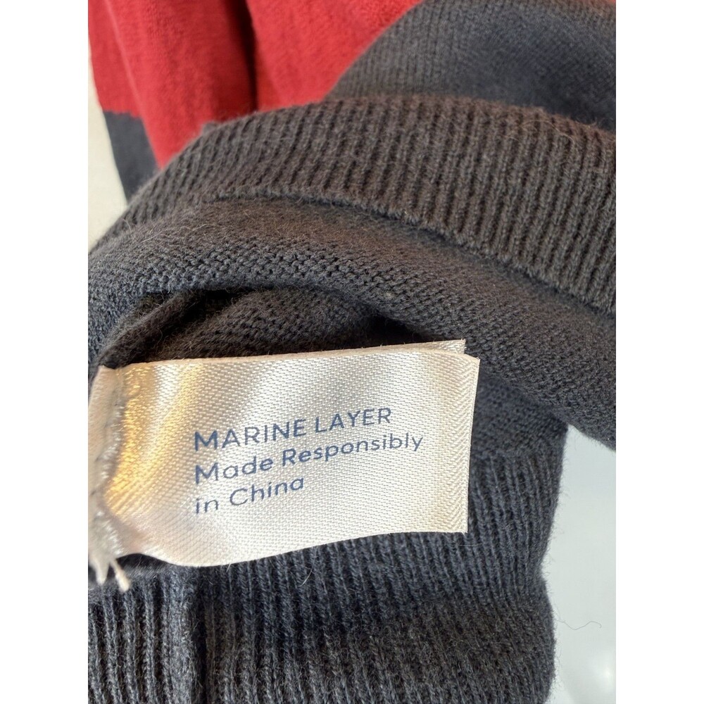 Marine Layer XS Sunset Icon Long Sleeve Crew Neck Sweater - Picture 6 of 9